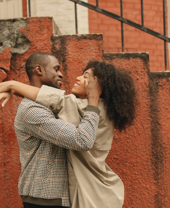 Two people connecting romantically while sober, representing dating in recovery with healthy boundaries.